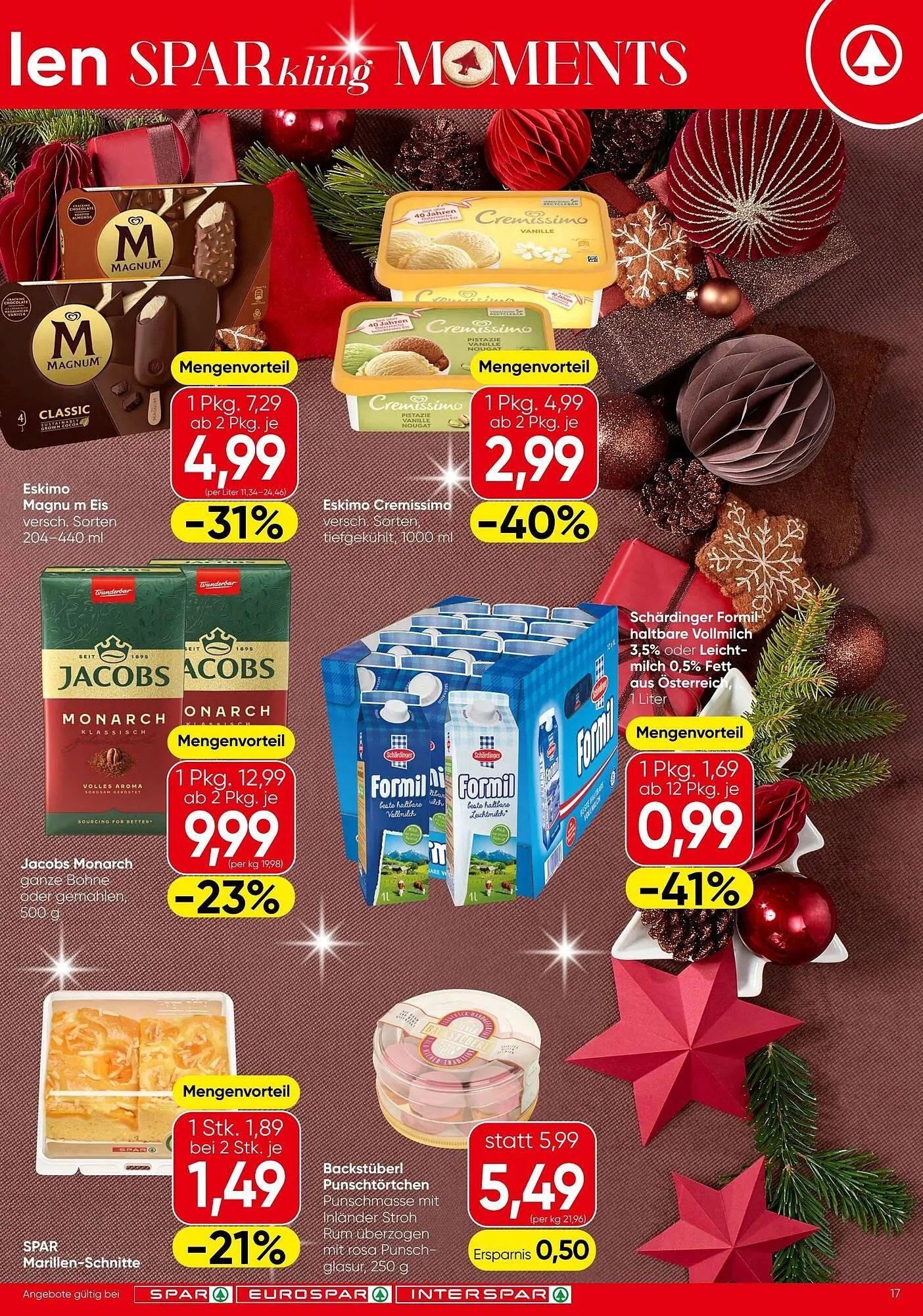 Spar Flugblatt von 23. Dezember bis 31. Dezember 2025 - Flugblätt seite 17