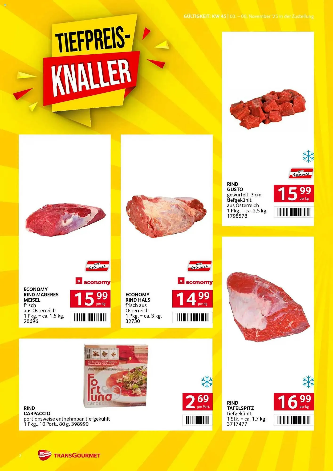 Transgourmet Flugblatt von 3. November bis 8. November 2025 - Flugblätt seite 2