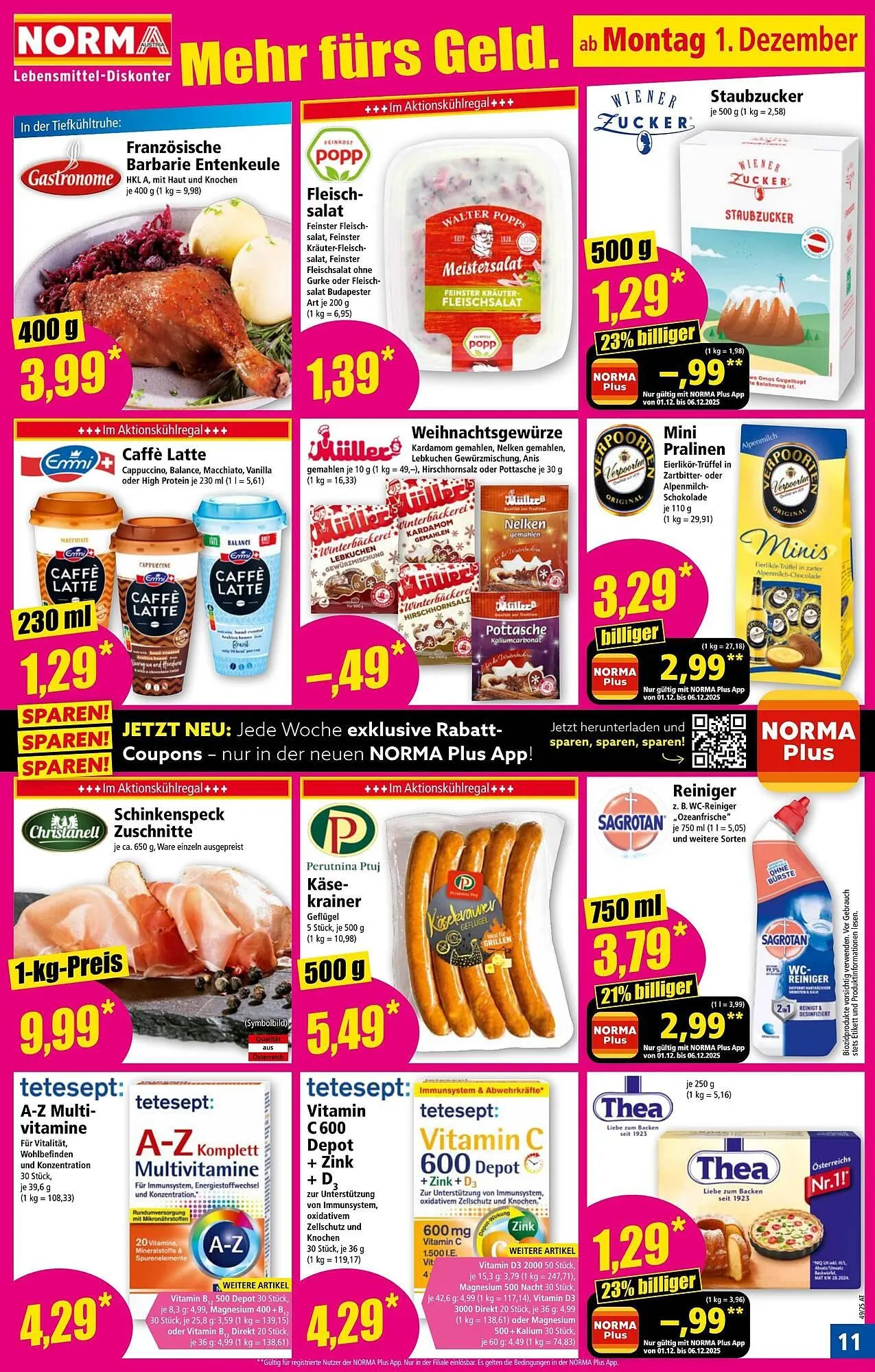 Norma Prospekt von 1. Dezember bis 7. Dezember 2025 - Flugblätt seite  11