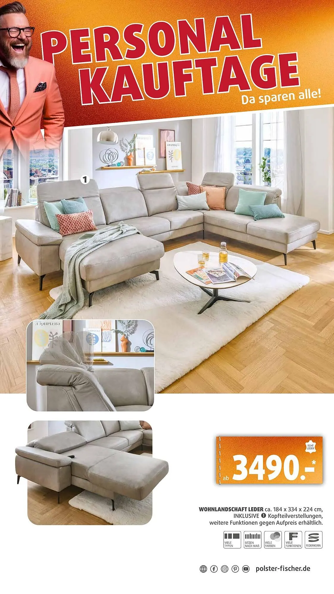 Polstermöbel Fischer Flugblatt von 19. Februar bis 3. März 2026 - Flugblätt seite  17