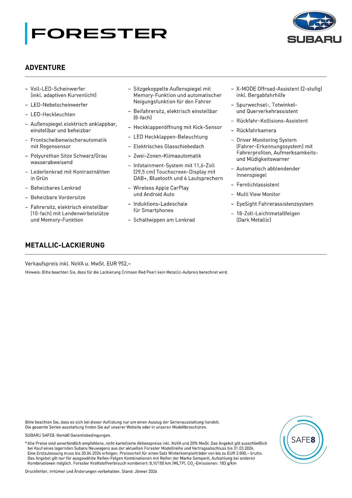 Subaru Flugblatt von 1. April bis 30. Juni 2026 - Flugblätt seite  2