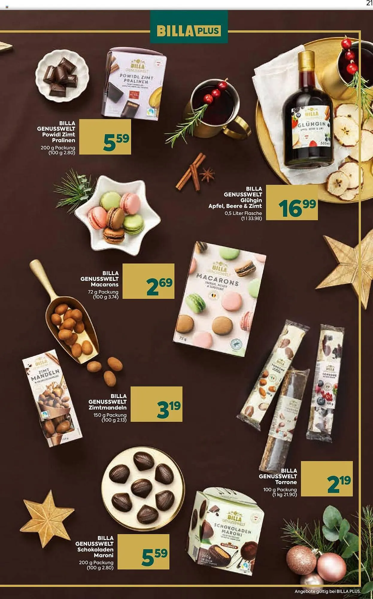 Billa Flugblatt von 30. November bis 23. Dezember 2023 - Flugblätt seite 21