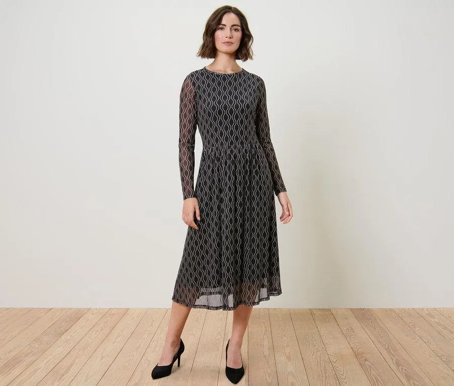 Bedrucktes Mesh-Kleid