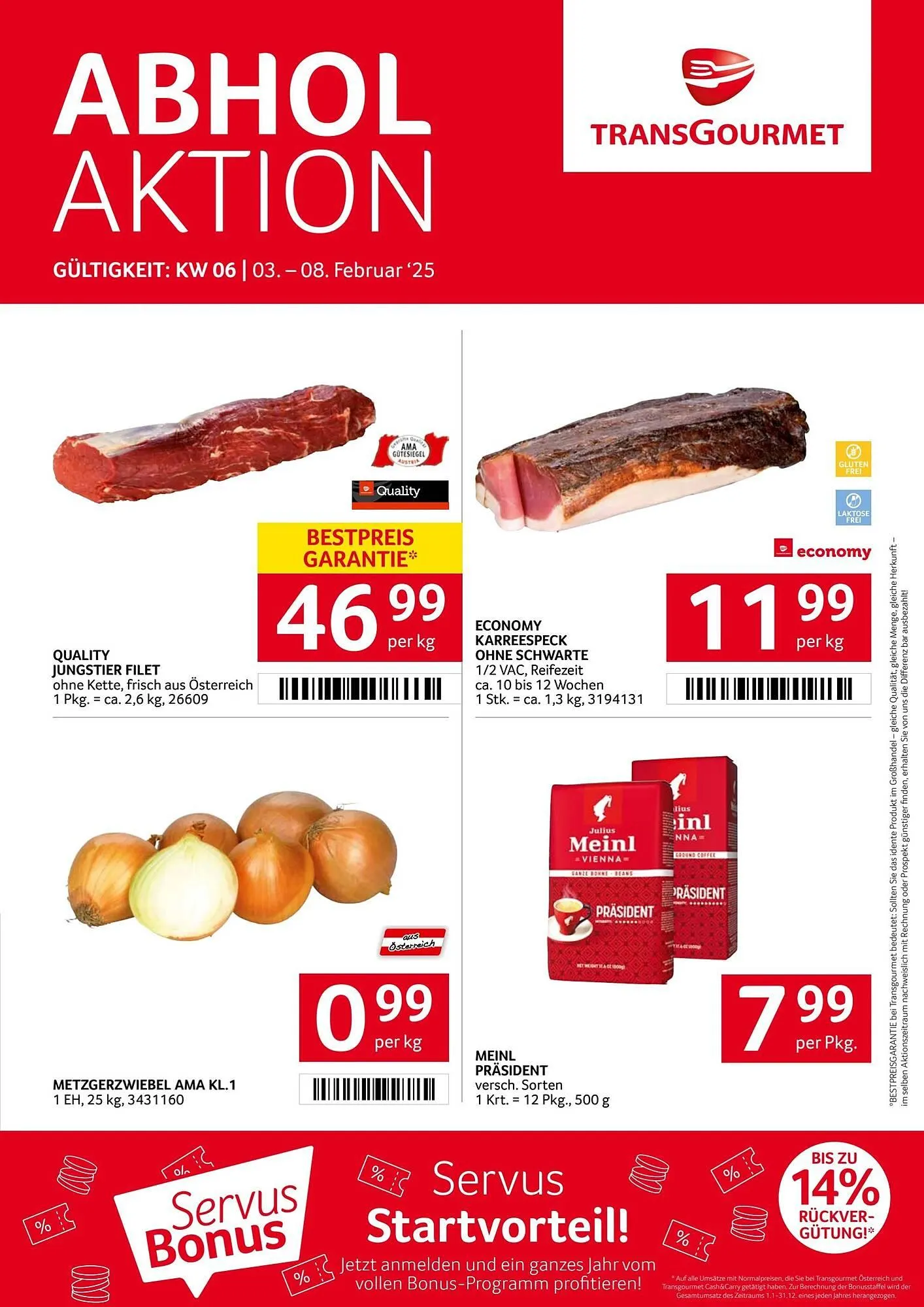 Transgourmet Flugblatt von 3. Februar bis 9. Februar 2025 - Flugblätt seite  1