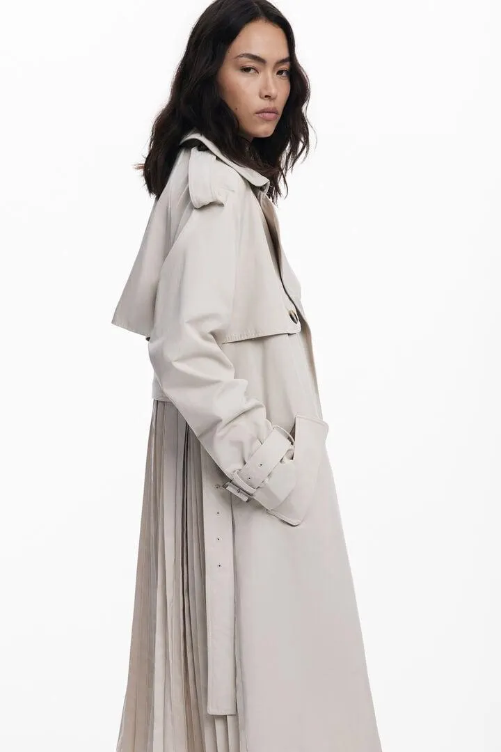 Trenchcoat mit plissiertem Rücken