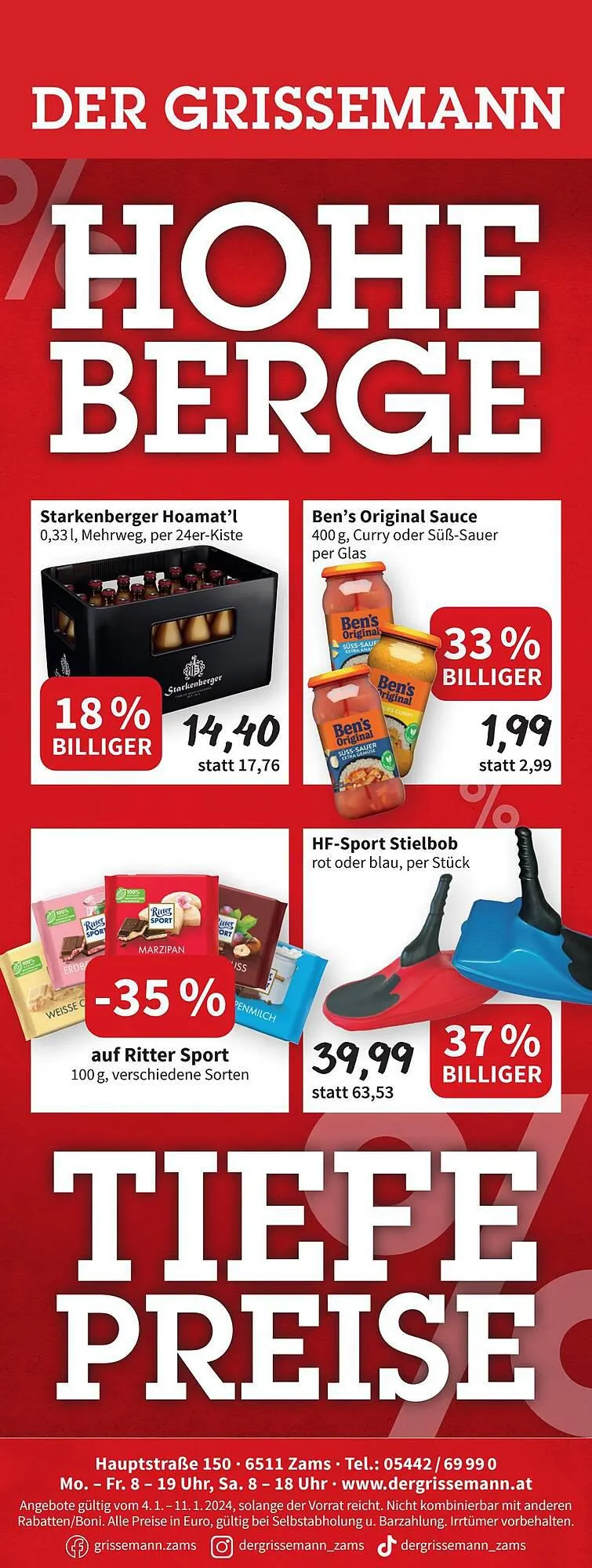 Der Grissemann Flugblatt von 4. Jänner bis 4. Jänner 2024 - Flugblätt seite  