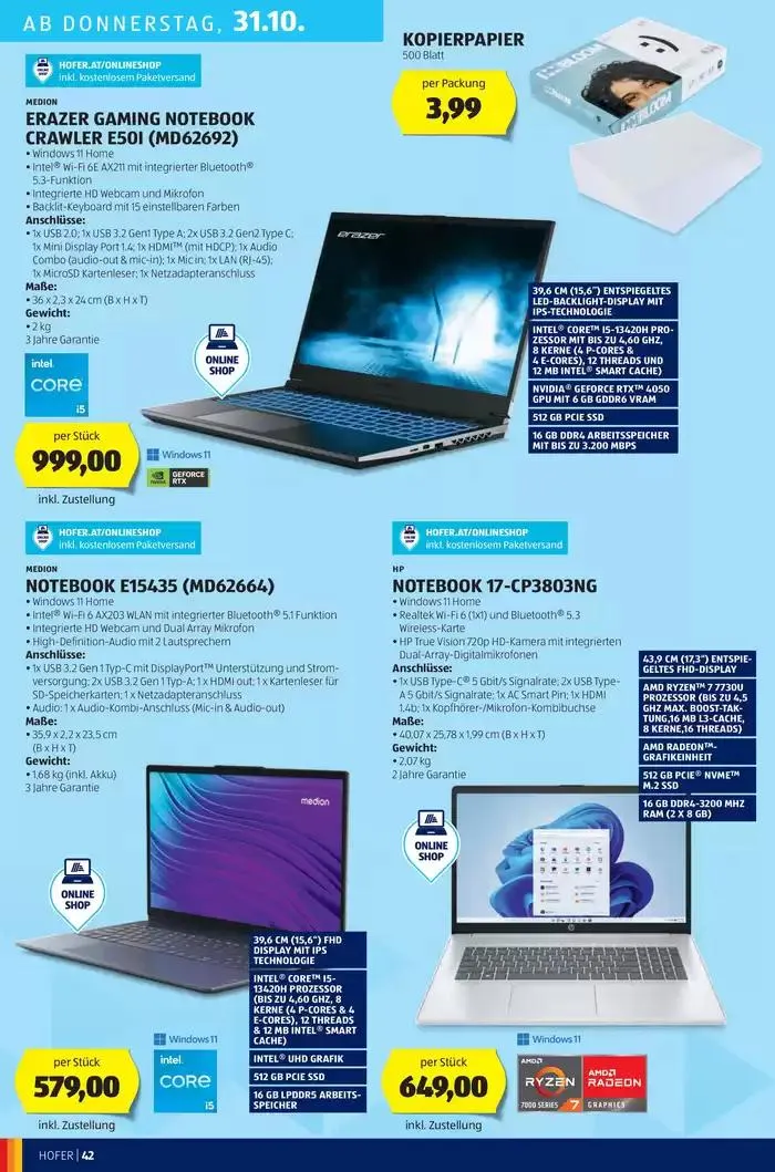 Blättern Sie online im HOFER Flugblatt von 23. Oktober bis 6. November 2024 - Flugblätt seite  46