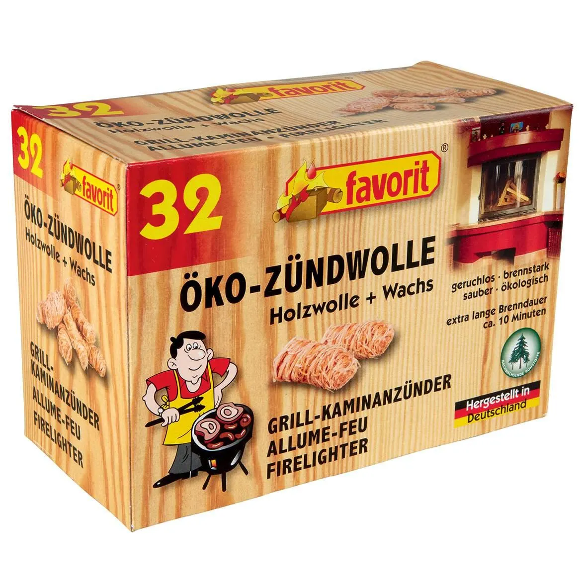 Zündwolle Öko 32 Stk/Karton