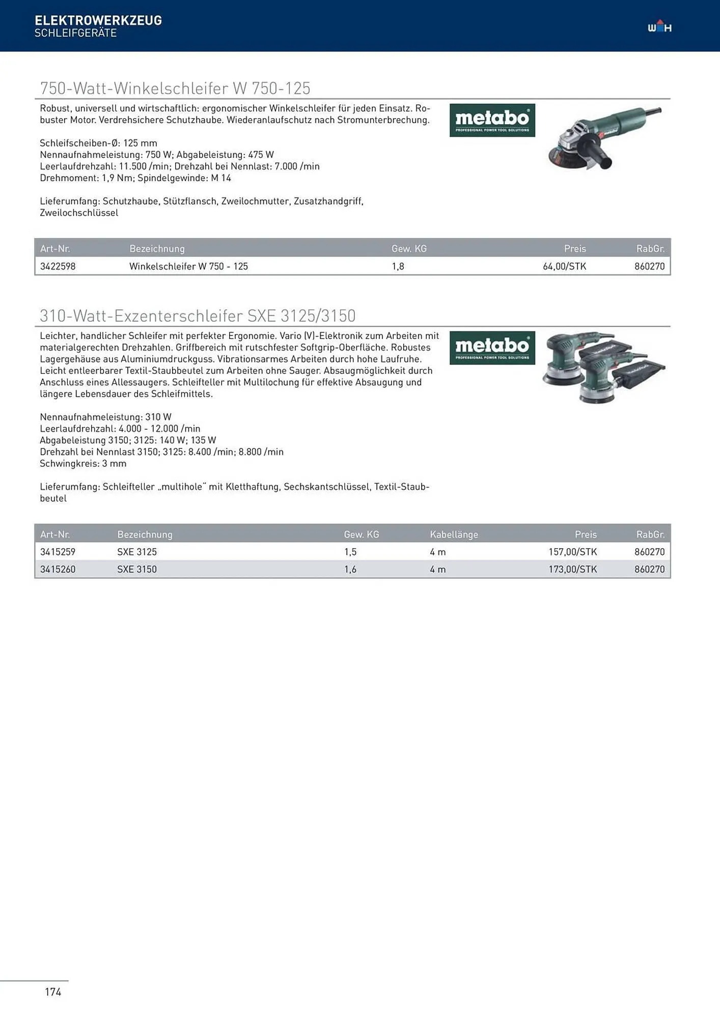 Würth Flugblatt von 22. Februar bis 31. Dezember 2024 - Flugblätt seite 174