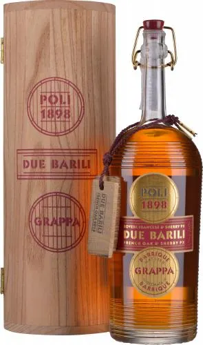 Grappa Due Barili 0,7 Liter in Holzkiste