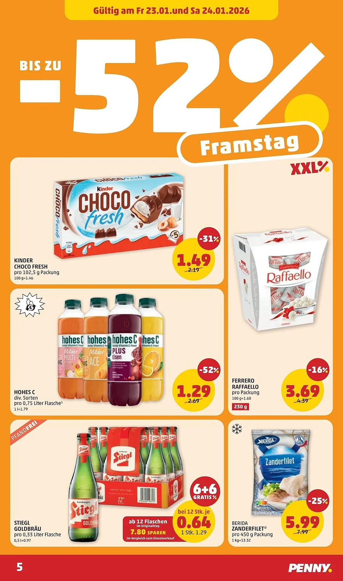 PENNY Flugblatt von 22. Jänner bis 28. Jänner 2026 - Flugblätt seite  5