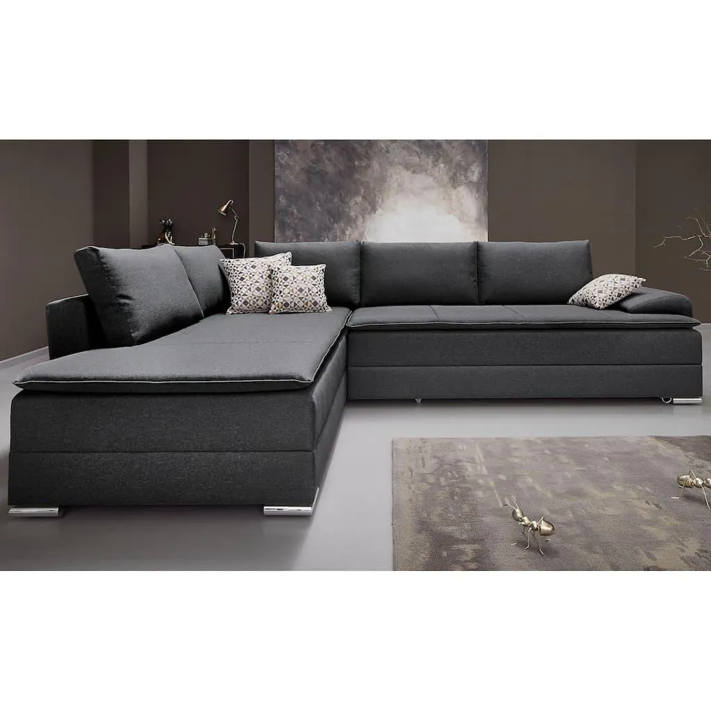 Home affaire Ecksofa »Night & Day L-Form, B: 324 cm, Dauer-Schlaffunktion und Armlehne« Bettfunktion & Bettkasten, Boxspringbett 180x200 cm