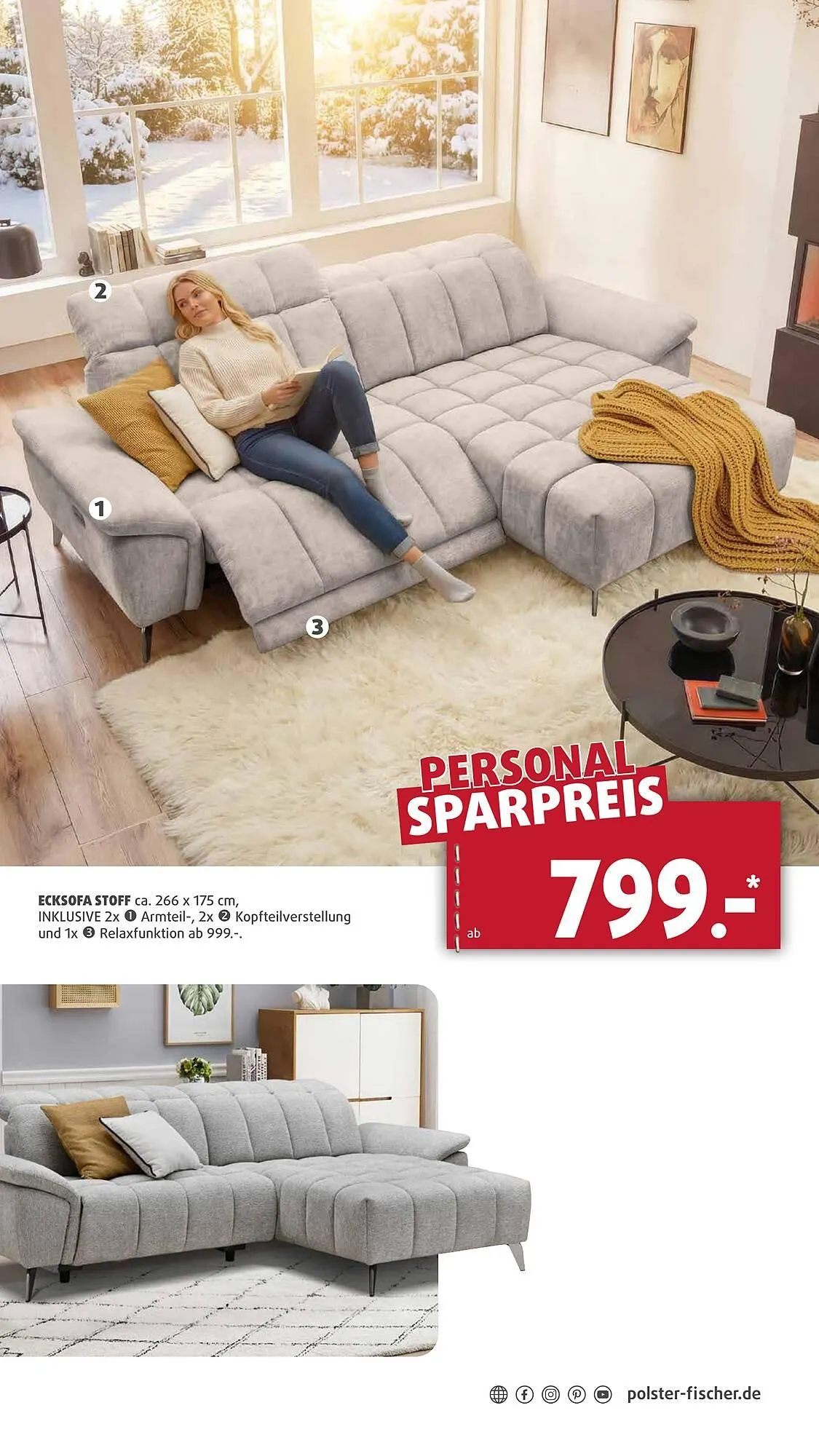 Polstermöbel Fischer Flugblatt von 19. Februar bis 3. März 2026 - Flugblätt seite  8