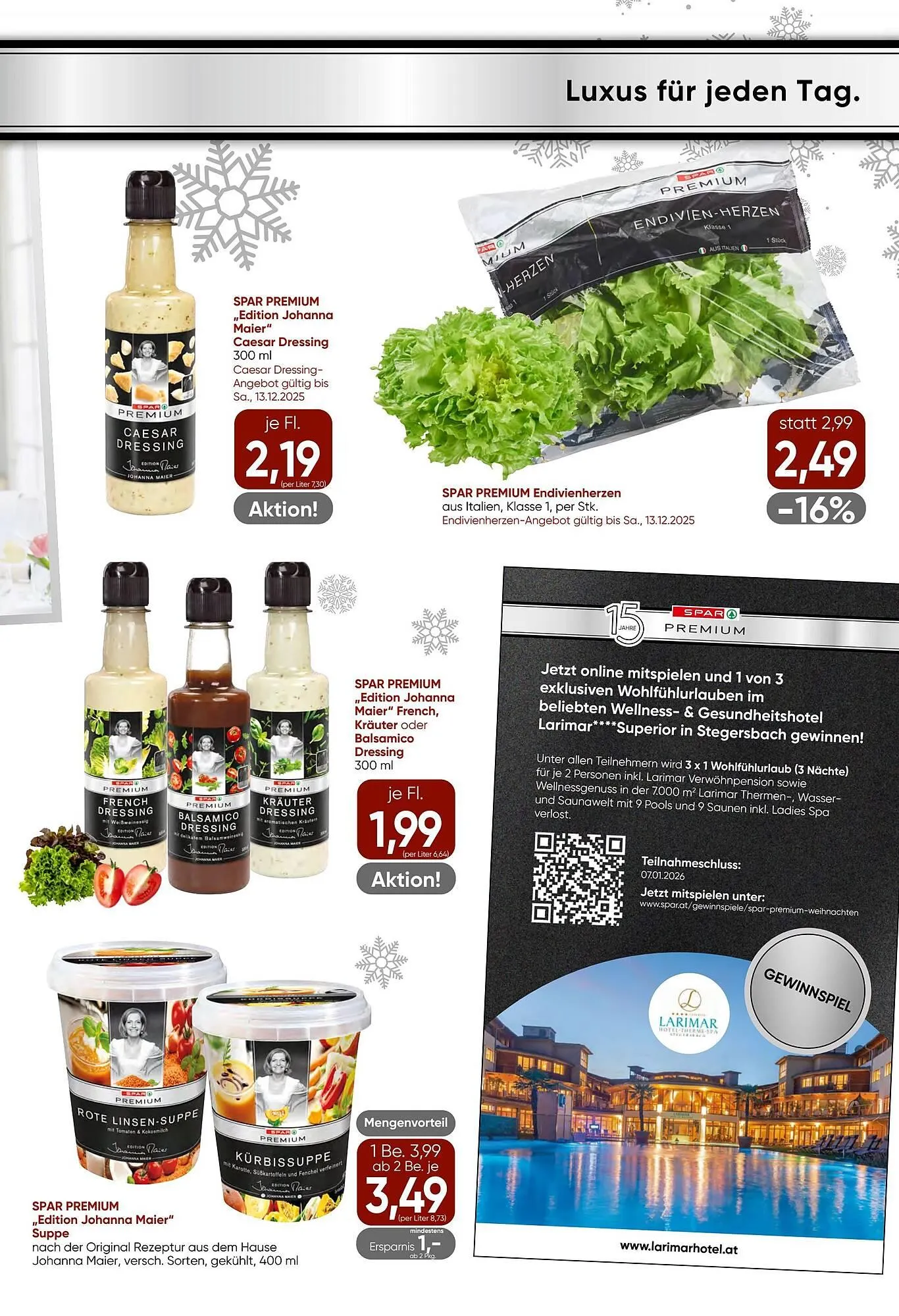 Spar Flugblatt von 11. Dezember bis 8. Jänner 2026 - Flugblätt seite  15