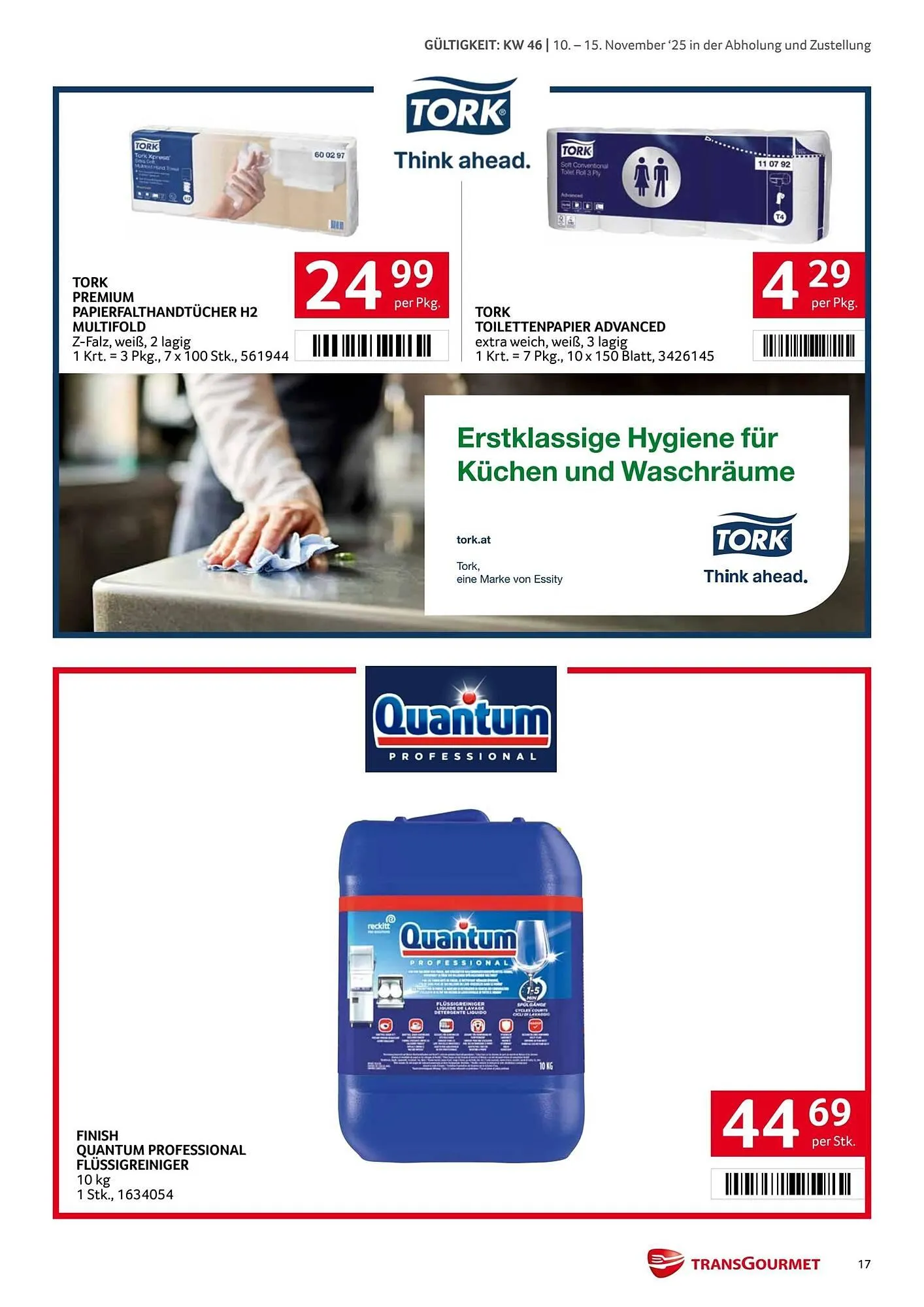 Transgourmet Flugblatt von 10. November bis 15. November 2025 - Flugblätt seite 17