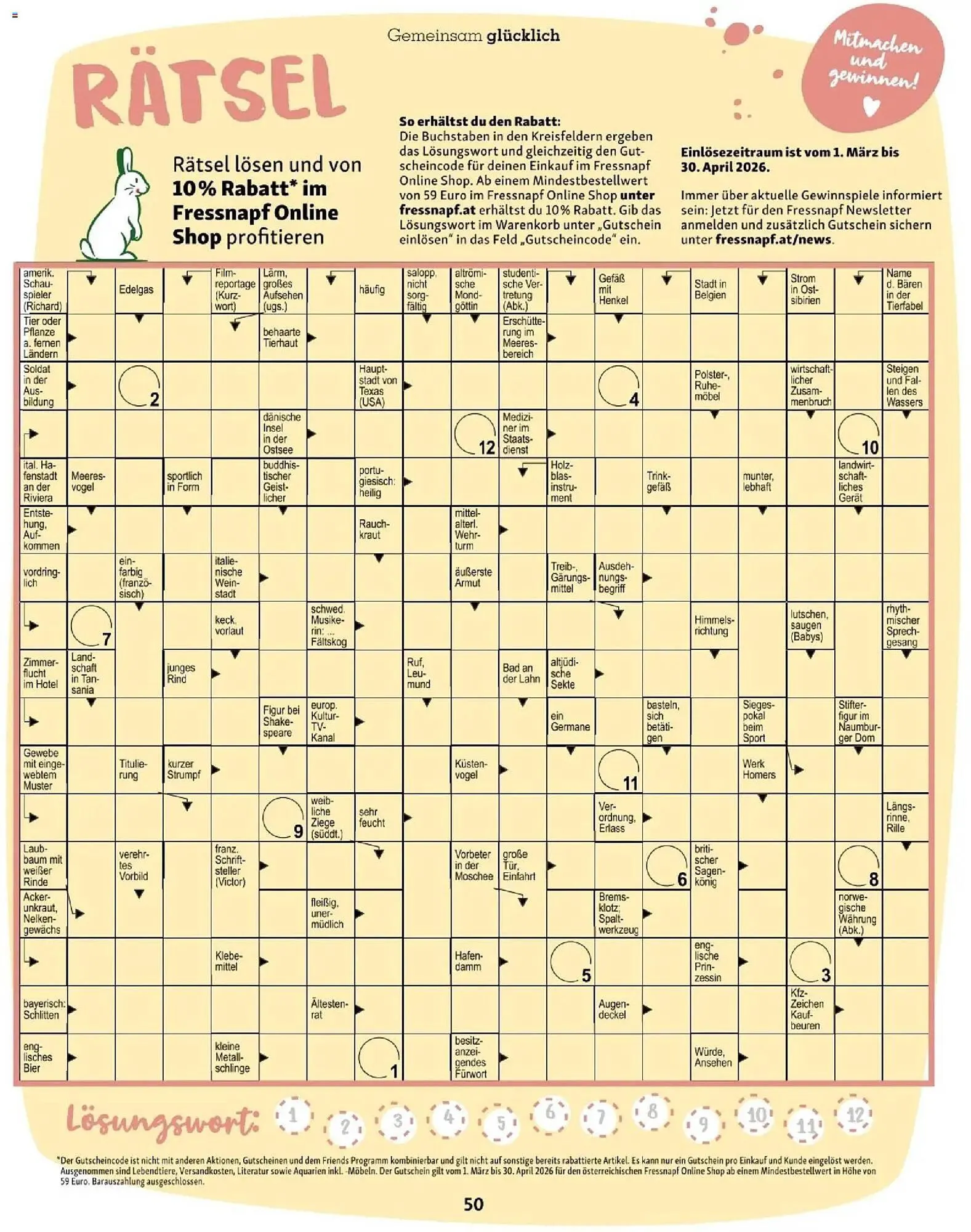 Fressnapf Flugblatt von 1. März bis 30. April 2026 - Flugblätt seite  50