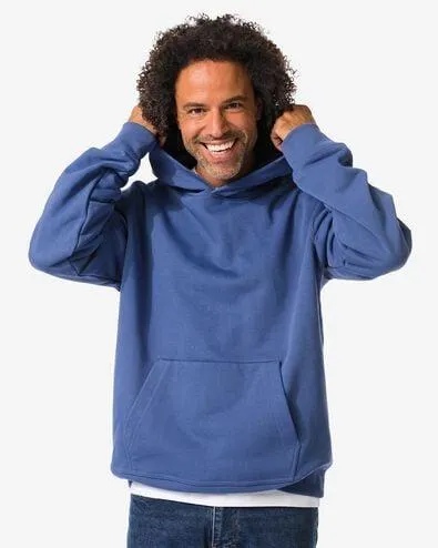 herenhoodie Maarten oversized middenblauw