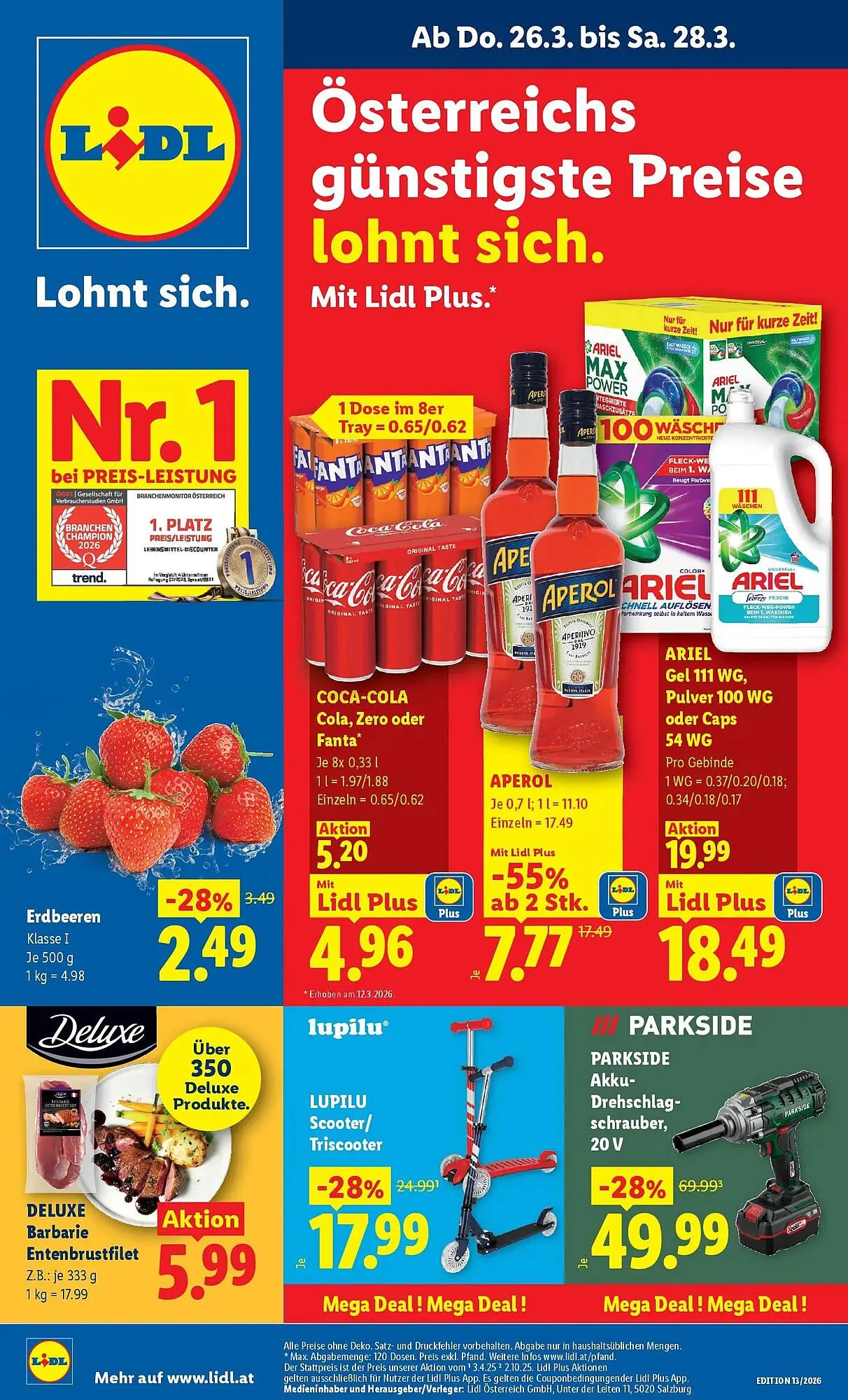 Lidl Flugblatt von 26. März bis 1. April 2026 - Flugblätt seite  1