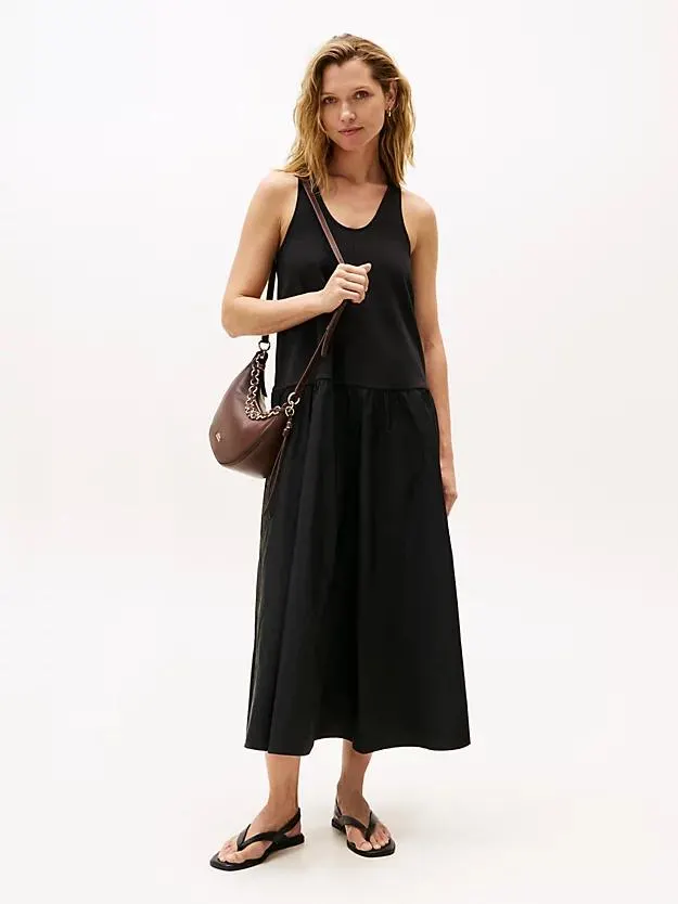 Jersey-Kleid in Midi-Länge mit Racerback