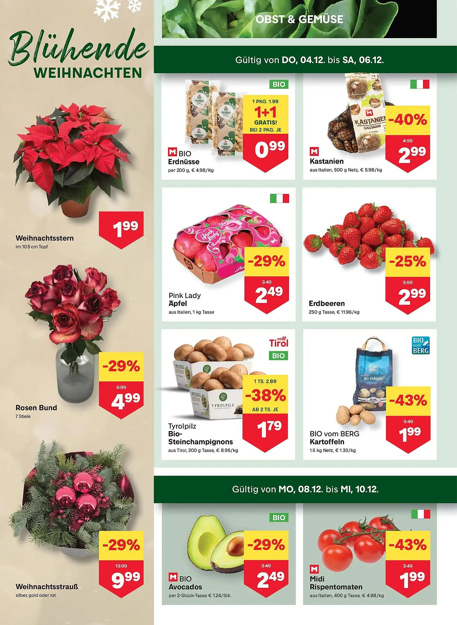 MPreis Flugblatt von 4. Dezember bis 10. Dezember 2025 - Flugblätt seite  2