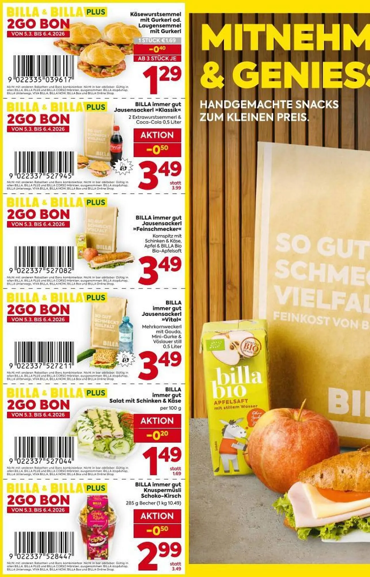 Billa Flugblatt von 5. März bis 6. April 2026 - Flugblätt seite  2