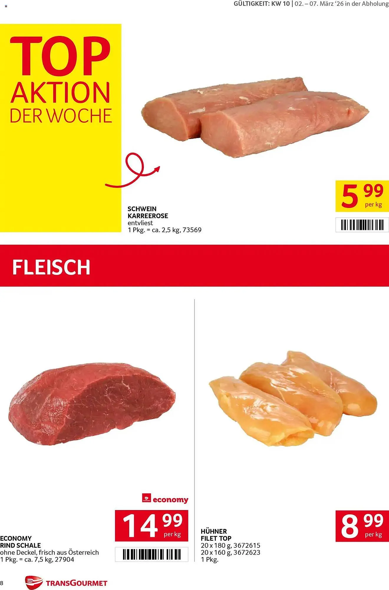 Transgourmet Flugblatt von 2. März bis 7. März 2026 - Flugblätt seite  8