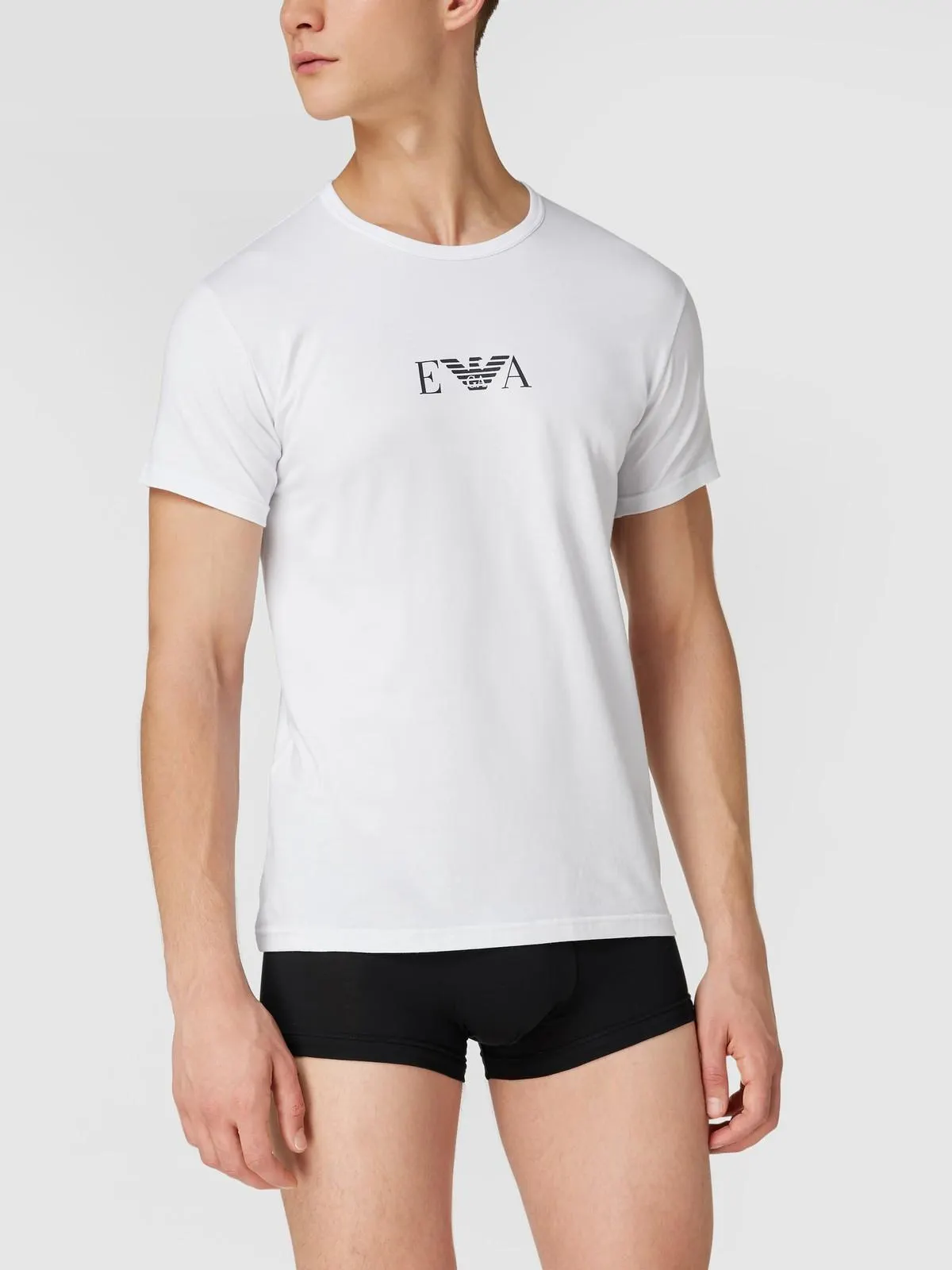 T-Shirt mit Label-Print im 2er-Pack in weiss