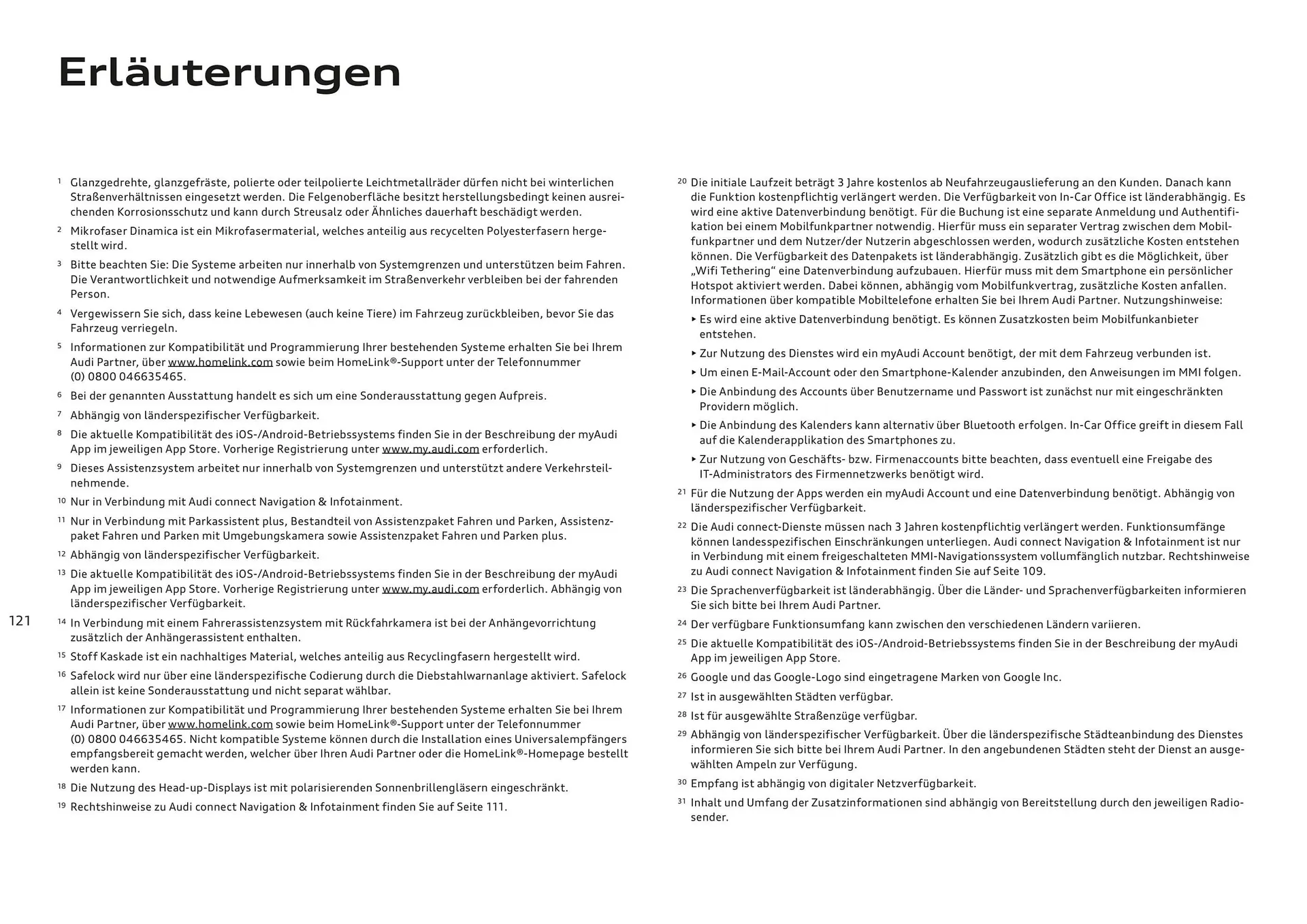 Audi Flugblatt von 20. November bis 22. Juli 2026 - Flugblätt seite  121
