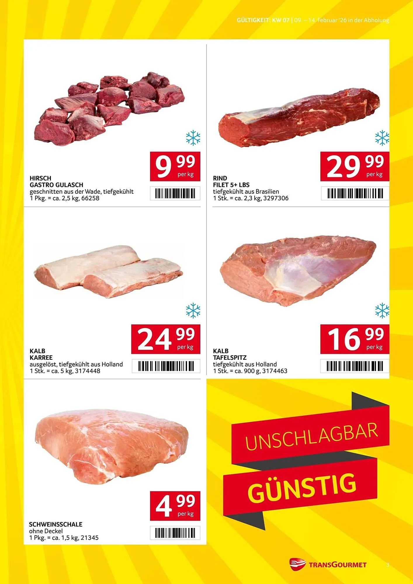 Transgourmet Flugblatt von 9. Februar bis 15. Februar 2026 - Flugblätt seite  3