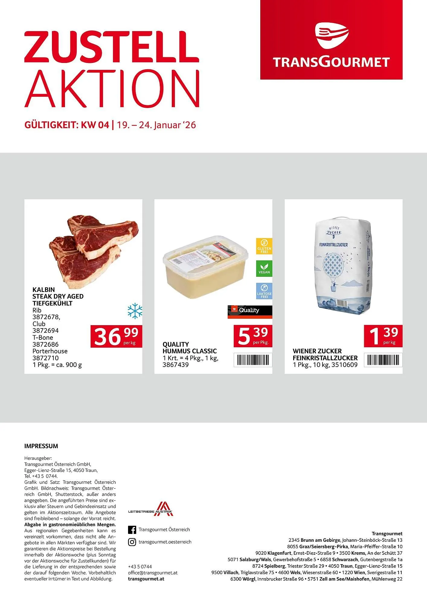 Transgourmet Flugblatt von 19. Jänner bis 24. Jänner 2026 - Flugblätt seite  28