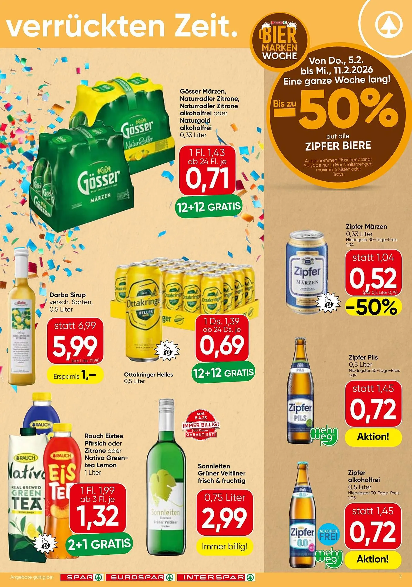 Spar Flugblatt von 5. Februar bis 11. Februar 2026 - Flugblätt seite  7