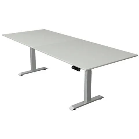 Schreibtisch elektr.höhenv. grau/silber KERKMANN 10041211 250x100cm