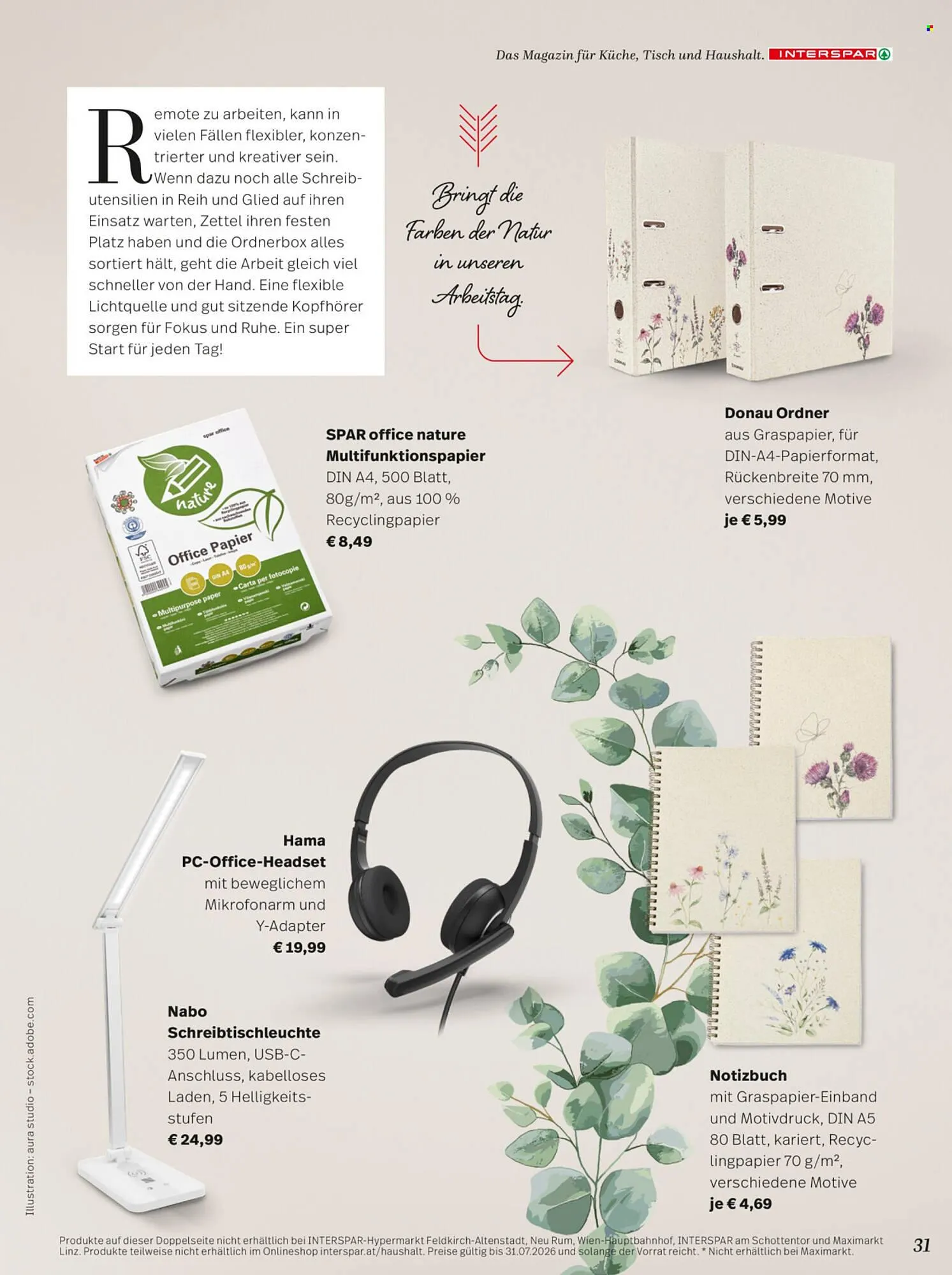Interspar Flugblatt von 7. April bis 31. Juli 2026 - Flugblätt seite 31