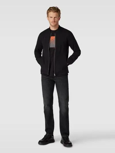 Modern Fit Jeans mit Label-Detail Modell 'MITCH' in dunkelgrau