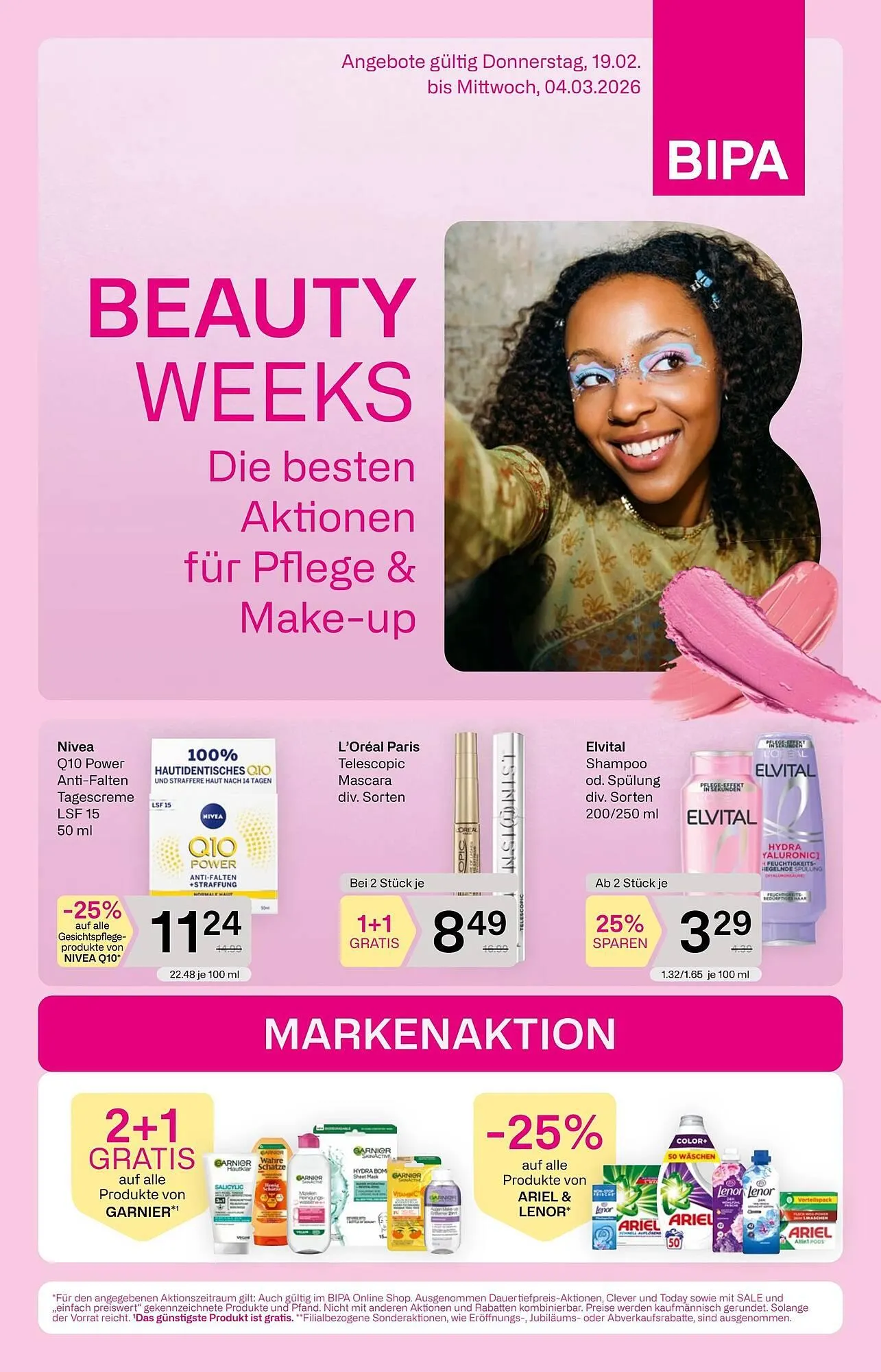 Bipa Flugblatt von 19. Februar bis 5. März 2026 - Flugblätt seite  1