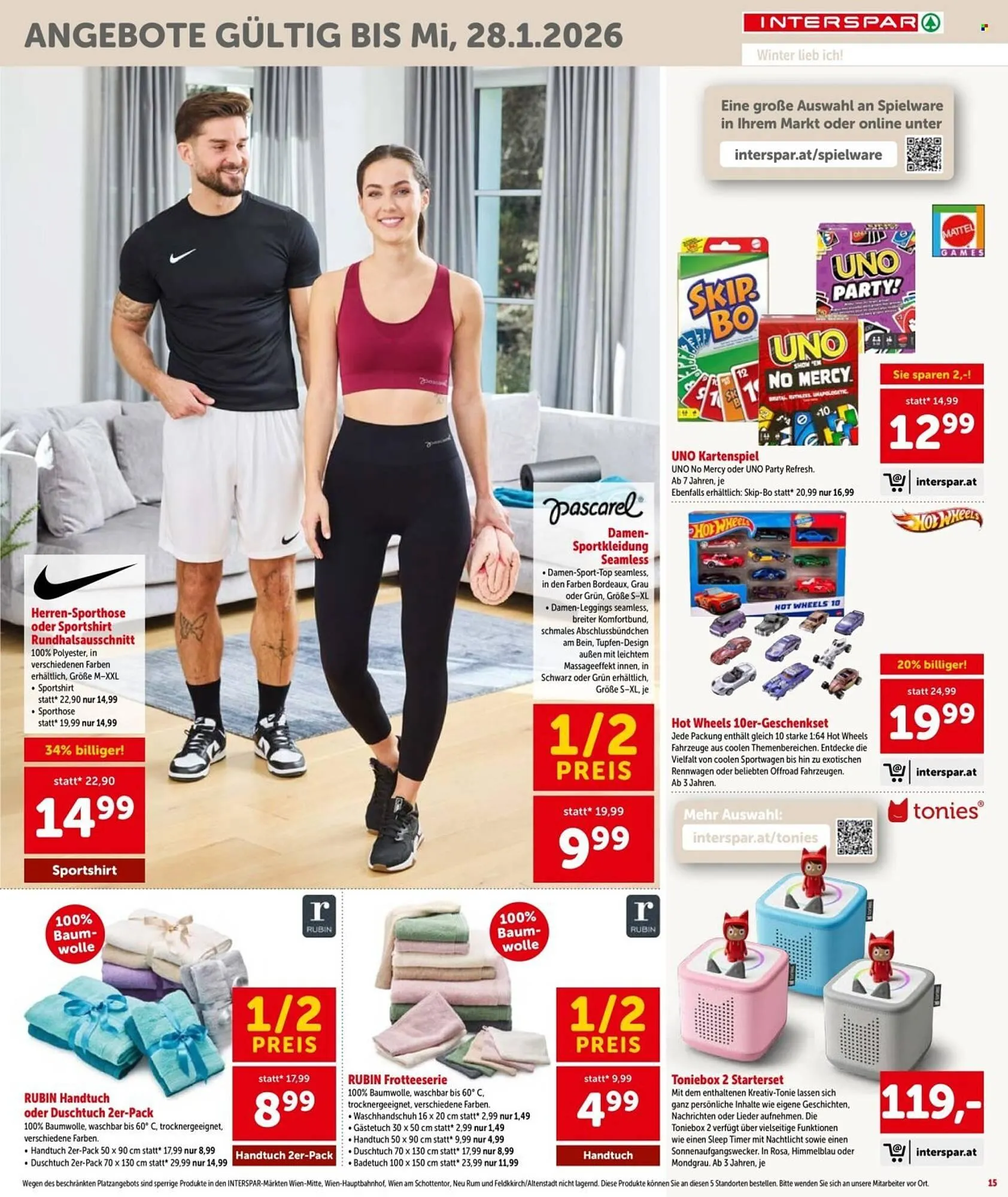 Interspar Flugblatt von 8. Jänner bis 14. Jänner 2026 - Flugblätt seite 15