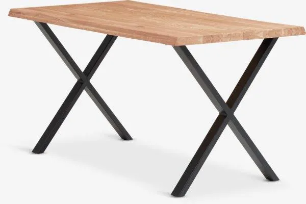 Esstisch ROSLEV 80x140 Eiche natur/schwarz