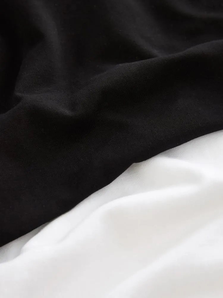 Schwarz/Weiß - Schwere T-Shirts im 2er-Pack