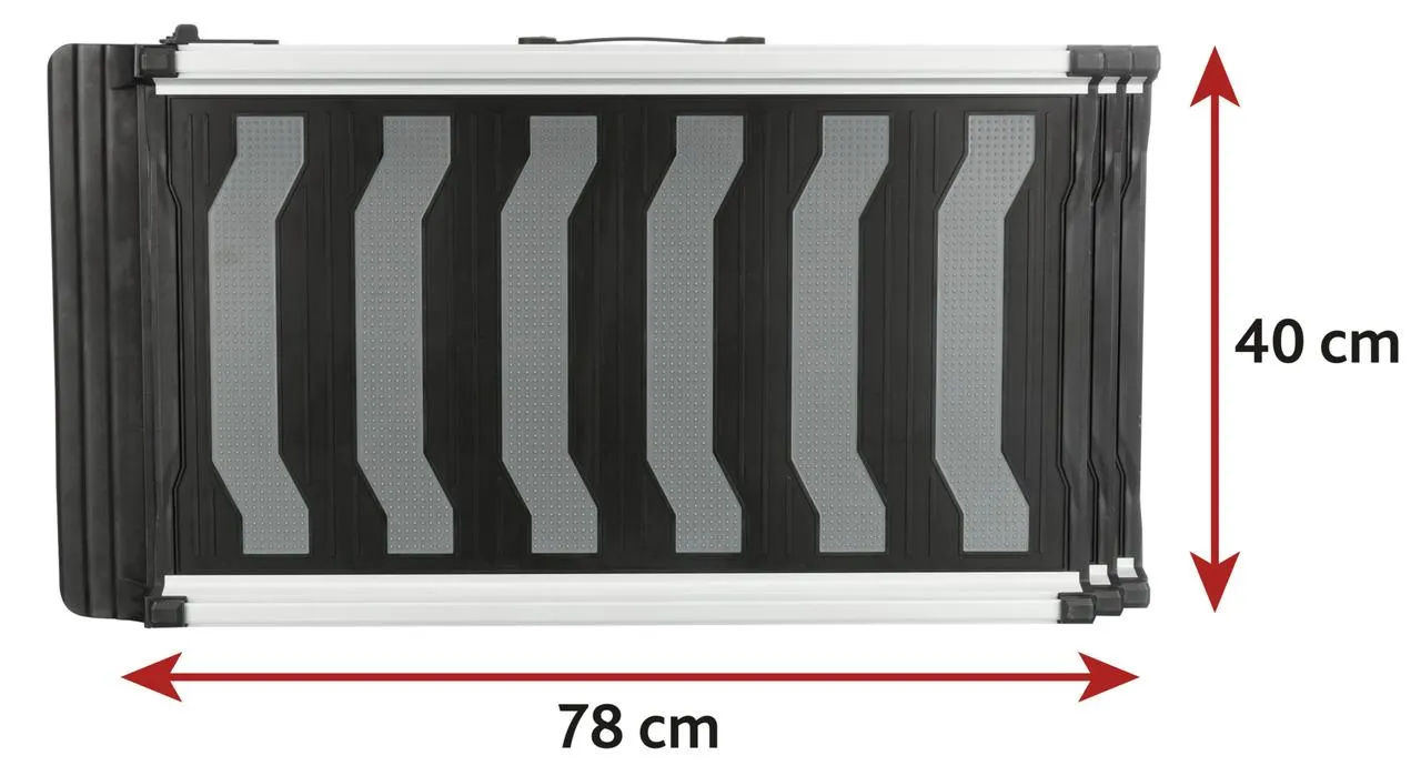 Trixie 3-fach Teleskop-Rampe, Aluminium/TPR Hunderampe Auto 40 x 78 - 175 cm