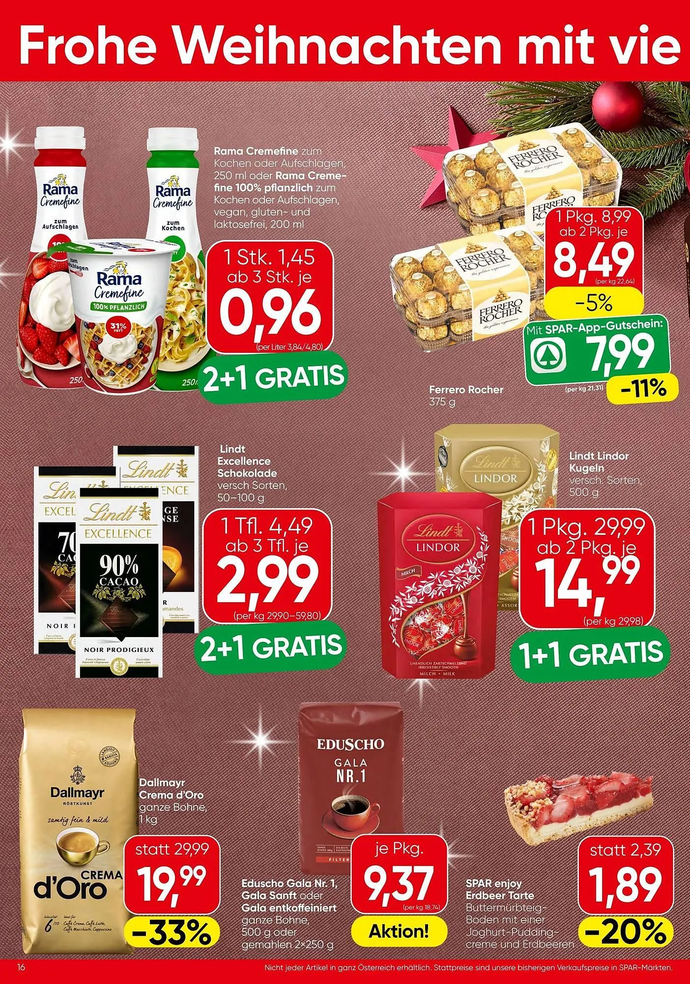 Spar Flugblatt von 23. Dezember bis 31. Dezember 2025 - Flugblätt seite  16