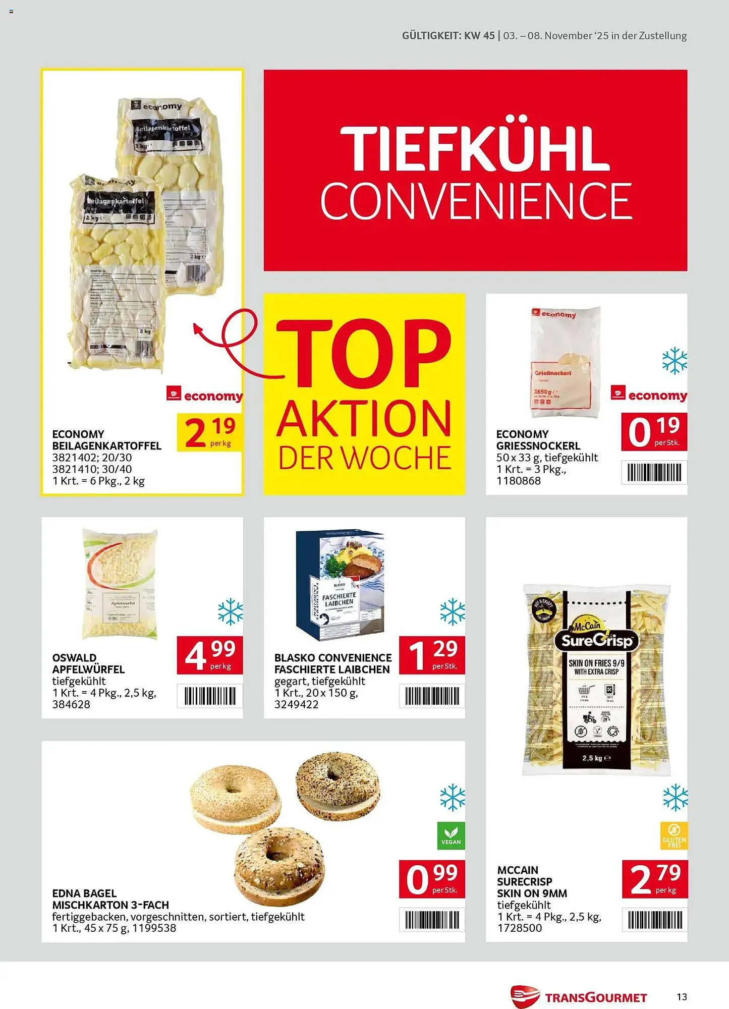 Transgourmet Flugblatt von 3. November bis 8. November 2025 - Flugblätt seite  13