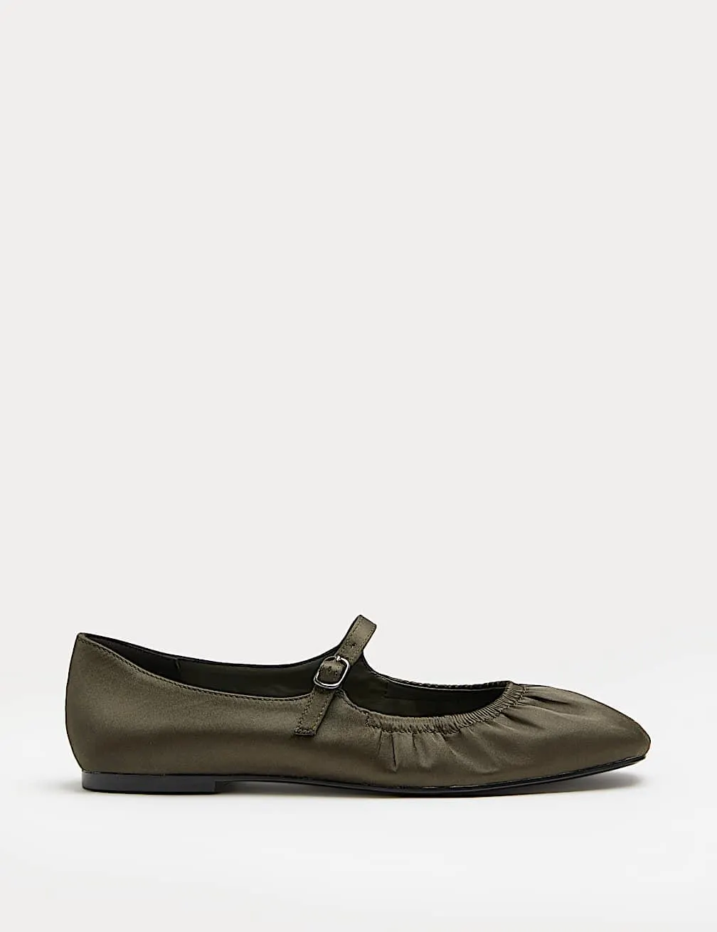 Flache Mary Jane Ballerinas aus Satin