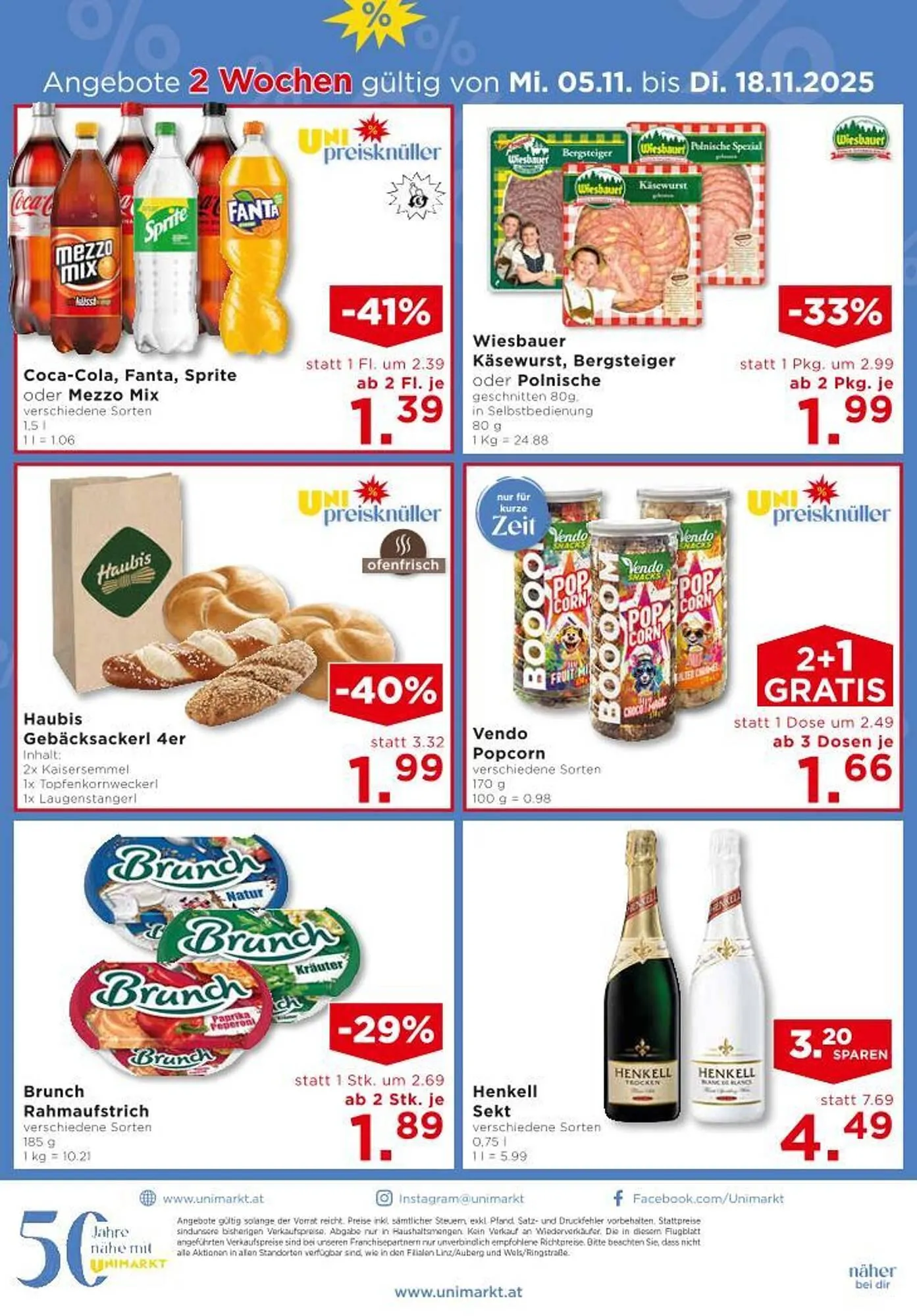 Unimarkt Flugblatt von 5. November bis 11. November 2025 - Flugblätt seite 16