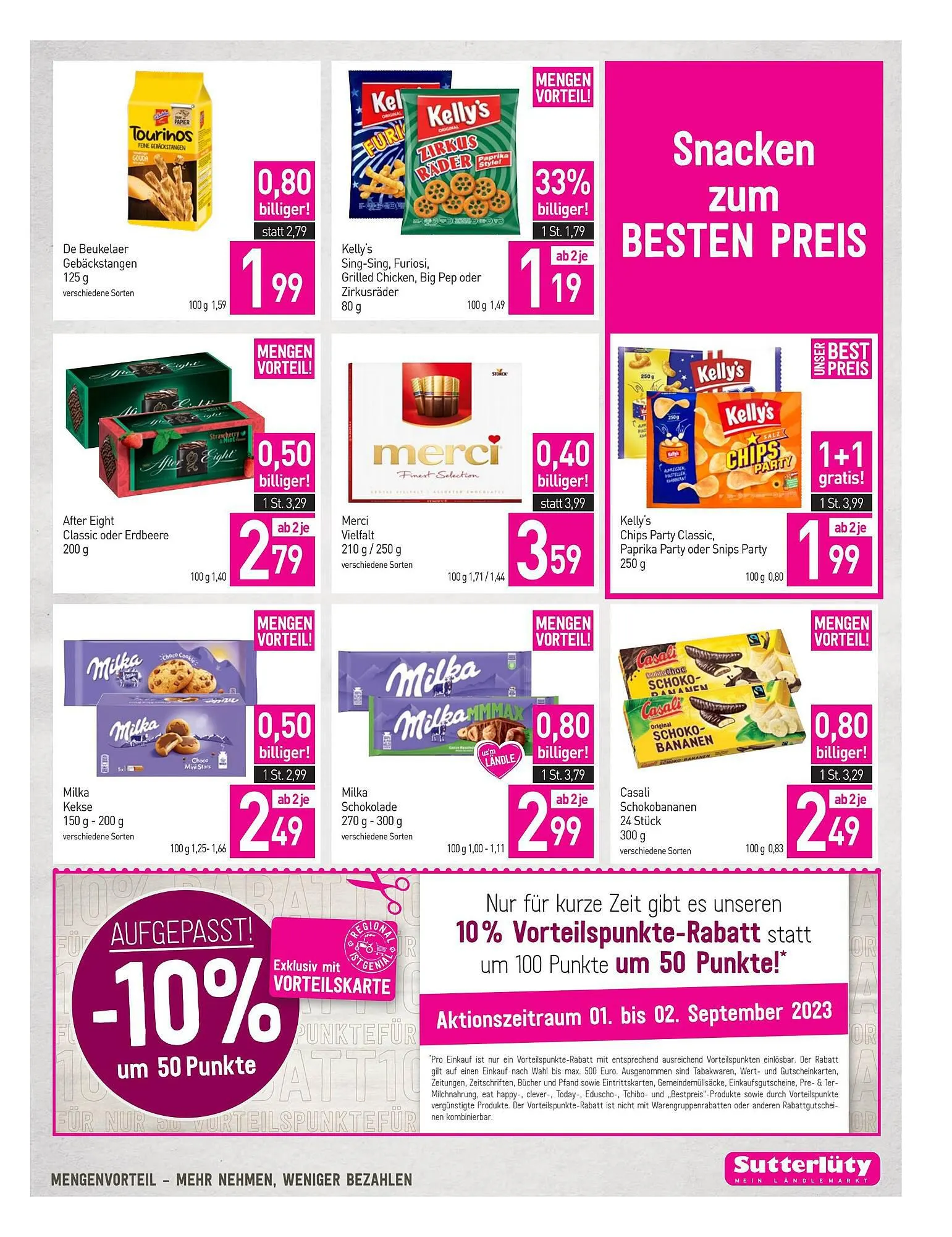 Sutterlüty Flugblatt von 31. August bis 6. September 2023 - Flugblätt seite 15