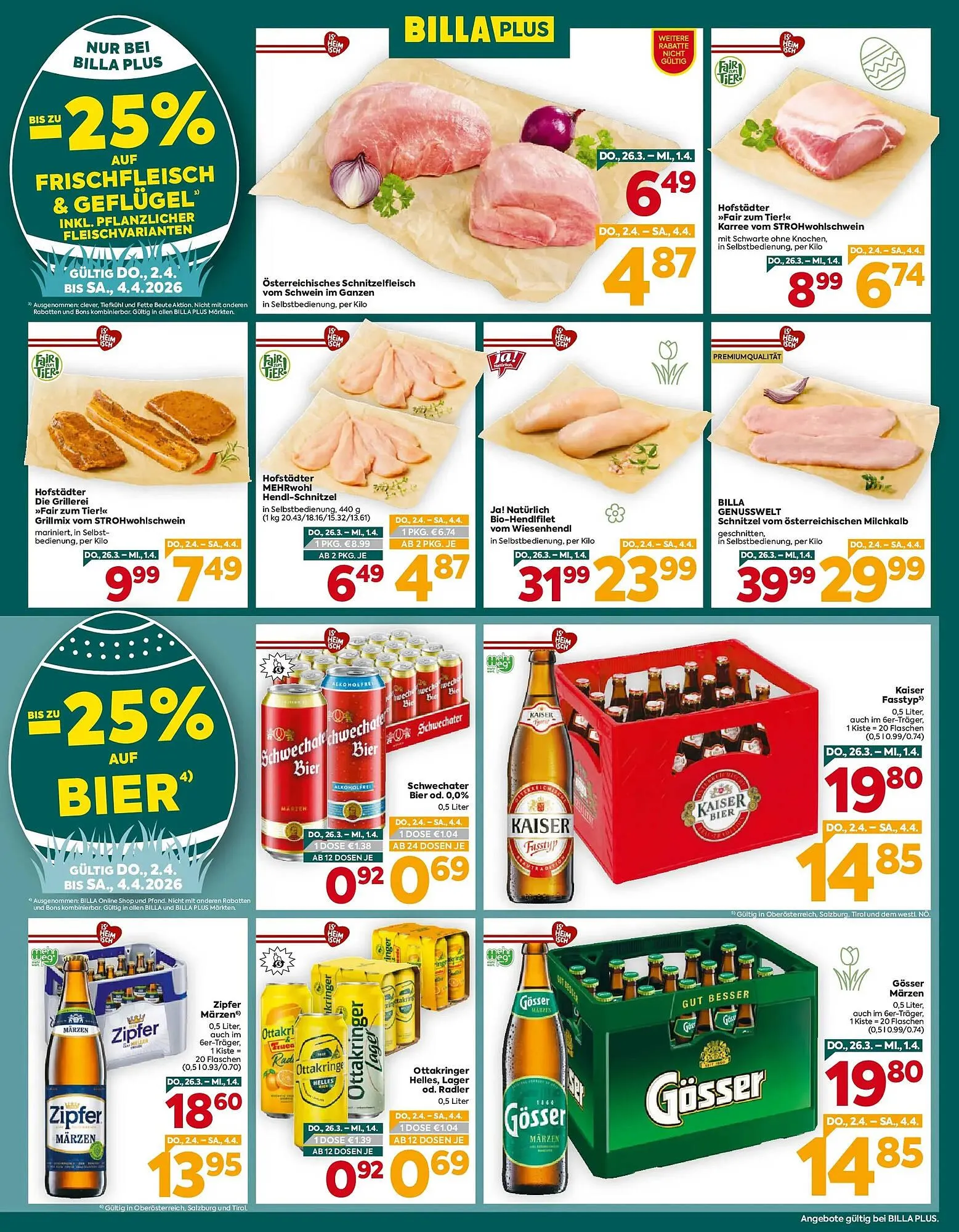 Billa Flugblatt von 26. März bis 4. April 2026 - Flugblätt seite  3
