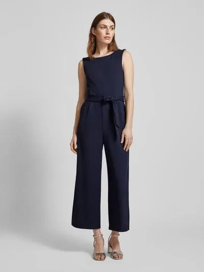 Jumpsuit mit Taillengürtel in marine