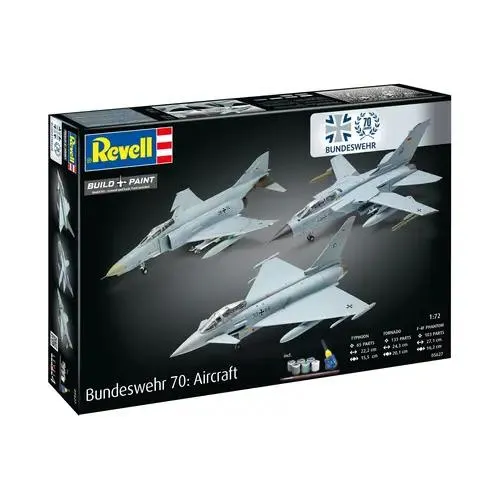 Geschenkset 70 Jahre Bundeswehr: Aircraft, Revell Modellbausatz mit Basiszubehör