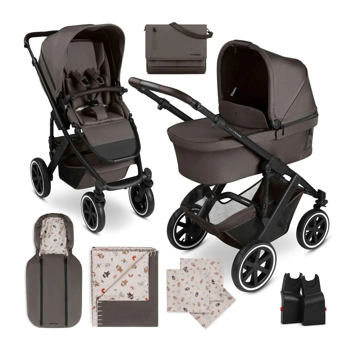 Kombikinderwagen Salsa 5 Air Starter-Set inkl. Wickeltasche Urban, Fußsack für Tulip