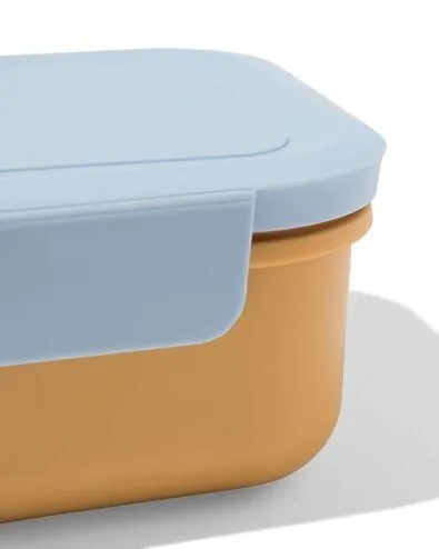 lunchbox 19.8x14.8x8cm lichtblauw-bruin