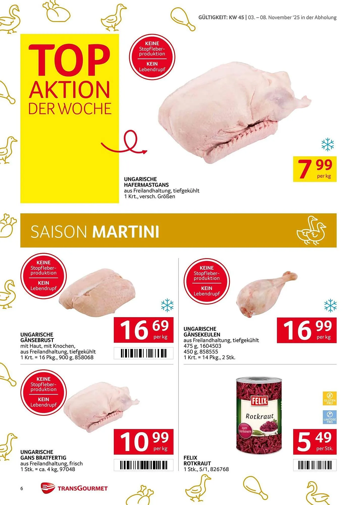 Transgourmet Flugblatt von 3. November bis 9. November 2025 - Flugblätt seite  6